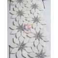 Grey and White Marble Flower Mosaic for Interior Wall Decoration (CFS1180)